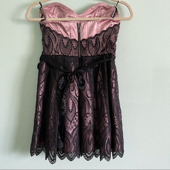 Lace Beaded bebe Mini Dress - Picture 11 of 16